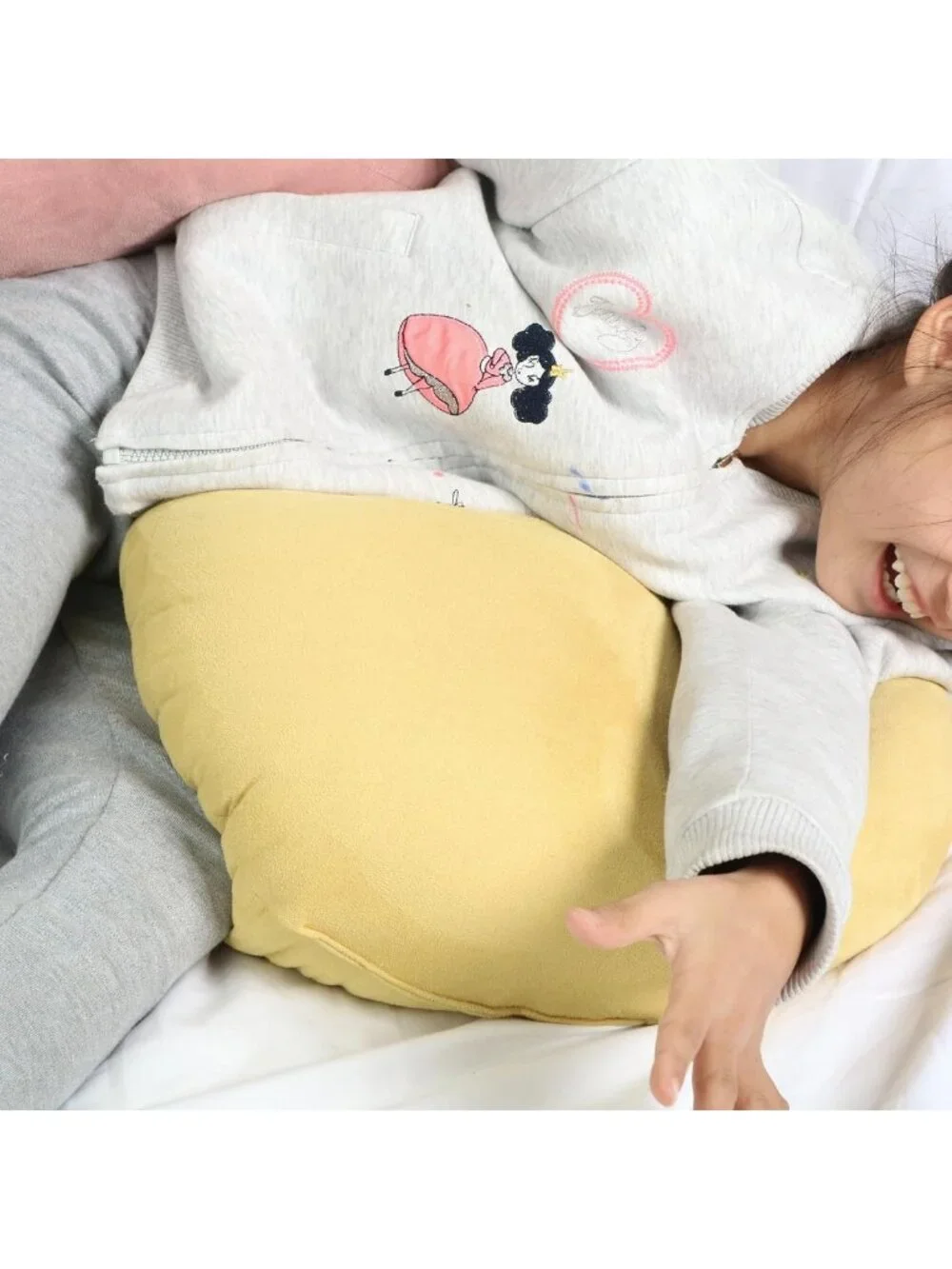 Ultra Fluffy Round Throw Pillow 18x18 for Kids, Soft Cushion Decor, Ginger